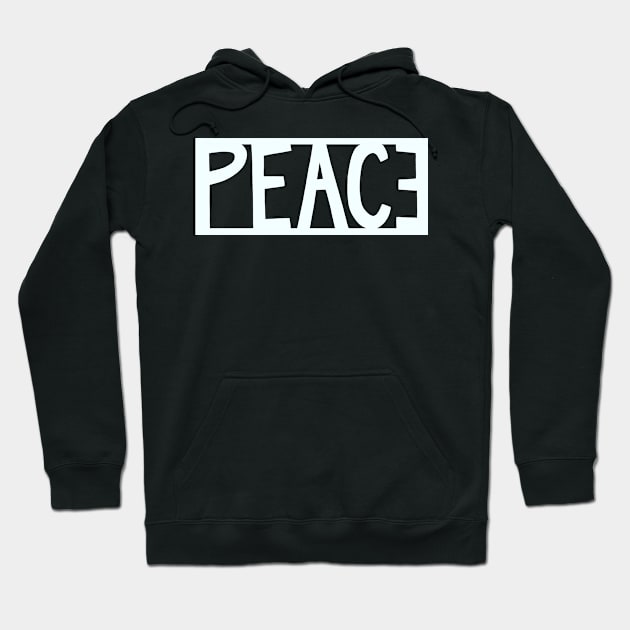 Peace in white Hoodie by BraveMaker